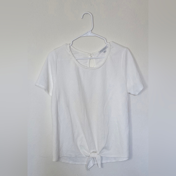 Green Envelope Tops - Green Envelope LA White Tencel Tie Front Casual Summer Top Size L
